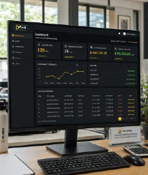 Dashboard สรุปยอดค้างชำระค่าสมาชิกจอดรถและรายรับแบบเรียลไทม์