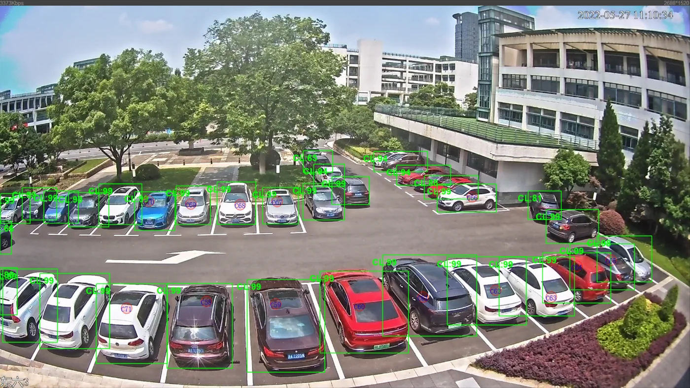 กล้อง AI ประมวลผลสถานะรถในลานจอดกลางแจ้งต่อเนื่องตลอดวัน